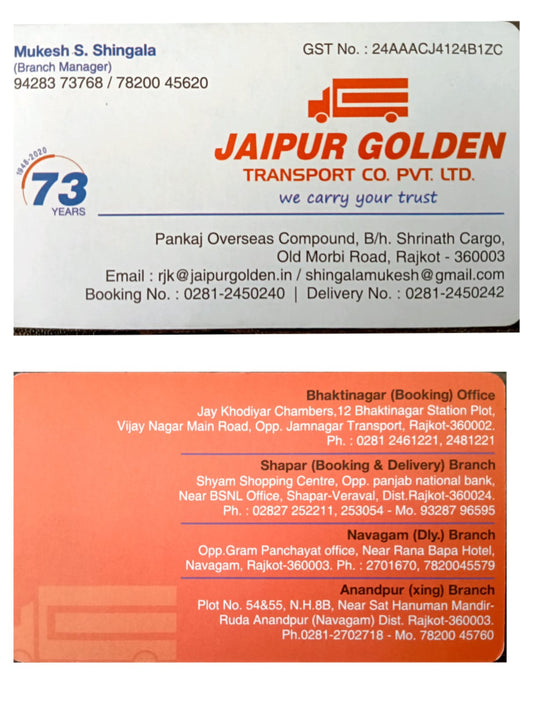 JAIPUR GOLDEN TRANSPORT CO. PVT. LTD.