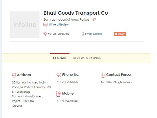 BHATI GOODS TRANSPORT CO.