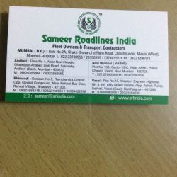 SAMEER ROADLINES INDIA FLEET OWNERS & TRANSPORT CONTRACTORS